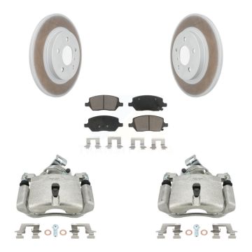 Rear Brake Caliper Coat Rotor And Ceramic Pad Kit For Pontiac Montana Chevrolet Uplander KCG-100159C
