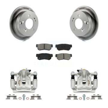 Rear Brake Caliper Coat Rotors Semi-Metallic Pad Kit For Hyundai Tucson Kia Sportage FWD KCG-100161S
