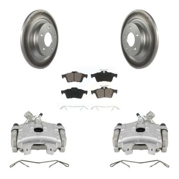 Rear Disc Brake Caliper Coated Rotors And Ceramic Pads Kit For Mazda 5 KCG-100163C