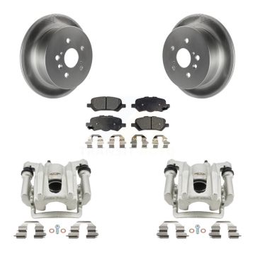 Rear Disc Brake Caliper Coated Rotors And Ceramic Pads Kit For 2009-2016 Toyota Venza KCG-100163T
