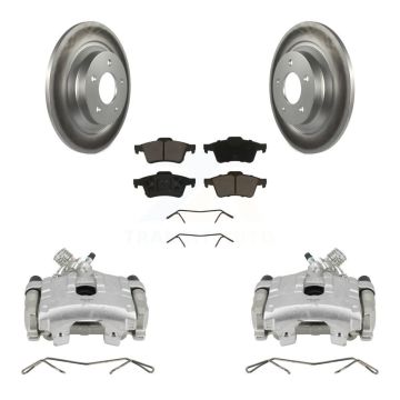 Rear Disc Brake Caliper Coated Rotors And Ceramic Pads Kit For 2006 Mazda 5 To 02 06 KCG-100164C