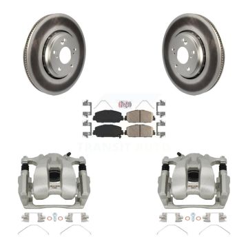Front Disc Brake Caliper Coated Rotors And Ceramic Pads Kit For Honda Accord KCG-100165N