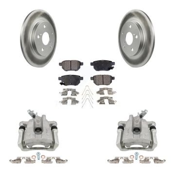 Rear Disc Brake Caliper Coated Rotors And Ceramic Pads Kit For Toyota Matrix KCG-100167T