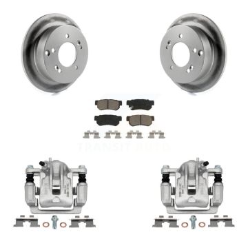 Rear Brake Caliper Coat Rotor And Ceramic Pad Kit For Hyundai Sonata Kia Optima Magentis KCG-100170C