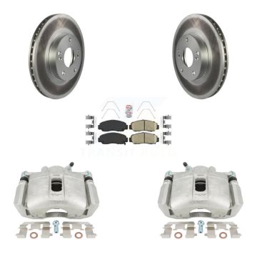 Front Disc Brake Caliper Coated Rotors And Ceramic Pads Kit For Honda Accord KCG-100170N