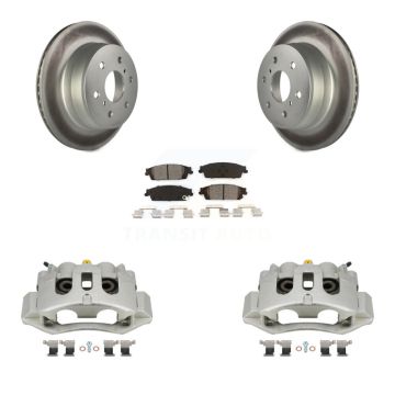 Rear Disc Brake Caliper Coated Rotor And Semi-Metallic Pad Kit For Chevrolet Suburban HD KCG-100170S