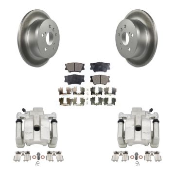 Rear Brake Caliper Coat Rotor Ceramic Pad Kit For Toyota Camry Lexus ES350 Avalon ES300h KCG-100170T