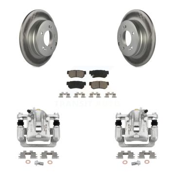 Rear Disc Brake Caliper Coated Rotors And Ceramic Pads Kit For Hyundai Sonata 3.3L KCG-100171C