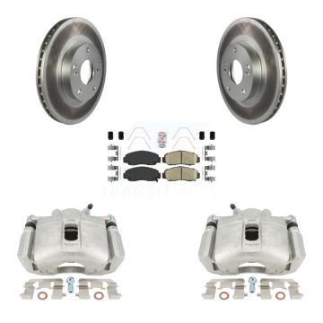 Front Disc Brake Caliper Coated Rotors And Ceramic Pads Kit For Honda Accord KCG-100171N