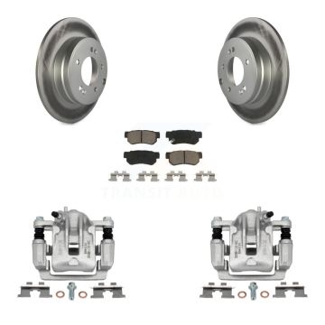 Rear Disc Brake Caliper Coat Rotor Ceramic Pad Kit For 2006 Hyundai Sonata 3.3L To 03 06 KCG-100172C