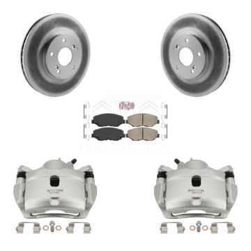 Front Disc Brake Caliper Coated Rotors And Ceramic Pads Kit For Honda Accord KCG-100172N