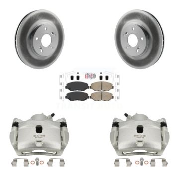 Front Disc Brake Caliper Coated Rotors And Ceramic Pads Kit For Honda Accord KCG-100173N