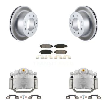 Rear Brake Caliper Coat Rotors Semi-Metallic Pad Kit For Chevrolet Silverado 1500 Hybrid KCG-100173S
