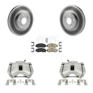 Front Disc Brake Caliper Coated Rotors And Ceramic Pads Kit For Honda Accord KCG-100174N