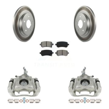 Rear Disc Brake Caliper Coat Rotor And Semi-Metallic Pad Kit For 2009-2011 Dodge Journey KCG-100174S