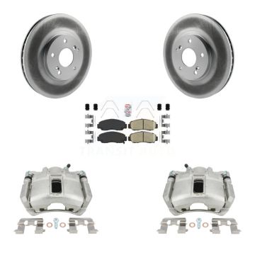 Front Disc Brake Caliper Coated Rotors And Ceramic Pads Kit For Honda Accord KCG-100175N