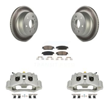 Rear Disc Brake Caliper Coated Rotors And Ceramic Pads Kit For Chevrolet Suburban HD KCG-100177C