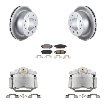 Rear Disc Brake Caliper Coated Rotors And Ceramic Pads Kit For Chevrolet Suburban KCG-100178C