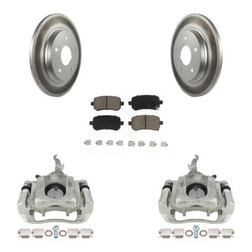 Rear Disc Brake Caliper Coated Rotors And Ceramic Pads Kit For 2009-2011 Dodge Journey KCG-100181C