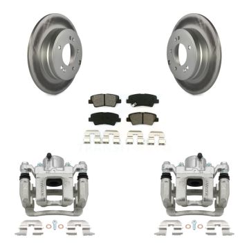 Rear Disc Brake Caliper Coated Rotors And Semi-Metallic Pads Kit For Kia Optima KCG-100181S
