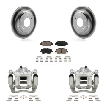 Rear Brake Caliper Coat Rotor Ceramic Pad Kit For Kia Optima With Electric Parking KCG-100185C