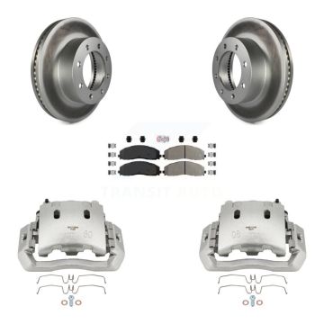 Front Disc Brake Caliper Coat Rotors And Semi-Metallic Pad Kit For Ford F-450 Super Duty KCG-100185N