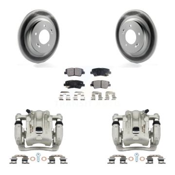 Rear Disc Brake Caliper Coated Rotors And Semi-Metallic Pads Kit For Kia Optima KCG-100185P