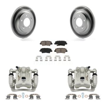 Rear Brake Caliper Coat Rotor Ceramic Pad Kit For Kia Optima With Electric Parking KCG-100186C