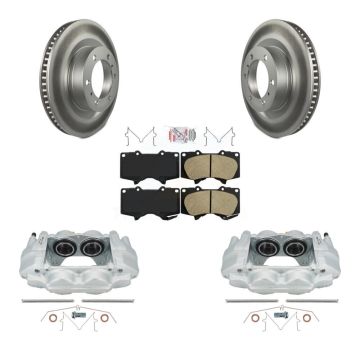 Front Disc Brake Caliper Coated Rotor And Ceramic Pad Kit For Toyota 4Runner Lexus GX460 KCG-100191N