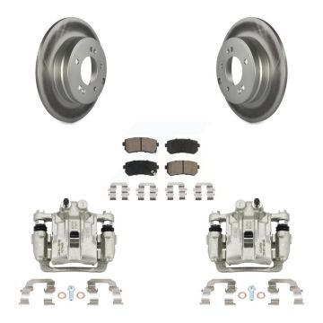 Rear Disc Brake Caliper Coated Rotors And Ceramic Pads Kit For Hyundai Sonata Kia Optima KCG-100192C