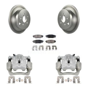Rear Brake Caliper Coat Rotor & Ceramic Pad Kit For Subaru Impreza Forester Crosstrek XV KCG-100192T