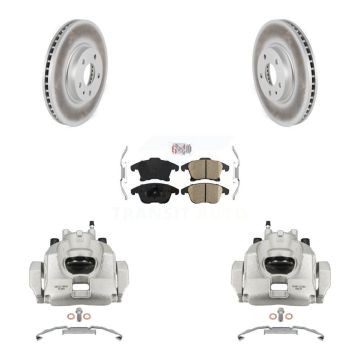 Front Disc Brake Caliper Coated Rotors And Ceramic Pads Kit For Ford Fusion Lincoln MKZ KCG-100193N