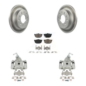 Rear Disc Brake Caliper Coated Rotors And Ceramic Pads Kit For Hyundai Tiburon KCG-100194C