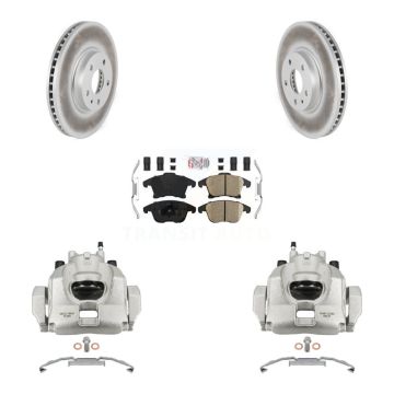 Front Disc Brake Caliper Coated Rotors And Ceramic Pads Kit For Ford Fusion Lincoln MKZ KCG-100194N