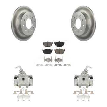 Rear Disc Brake Caliper Coated Rotors And Ceramic Pads Kit For Hyundai Tiburon KCG-100195C