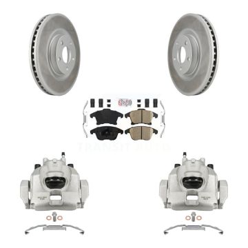 Front Brake Caliper Coat Rotors & Ceramic Pad Kit For 19-20 Ford Police Responder Hybrid KCG-100196N