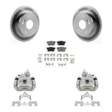 Rear Disc Brake Caliper Coated Rotor And Ceramic Pad Kit For 1998-2002 Honda Accord 3.0L KCG-100200C