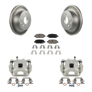 Rear Disc Brake Caliper Coat Rotor & Ceramic Pad Kit For Nissan Rogue Sport Qashqai LEAF KCG-100201C