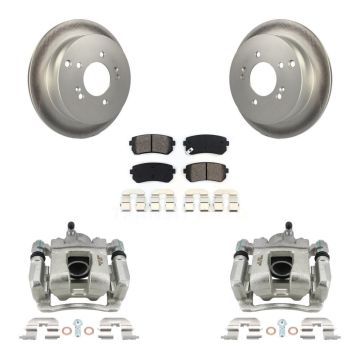 Rear Brake Caliper Coat Rotors Semi-Metallic Pad Kit For 2016 Kia Sportage From 12 10 15 KCG-100201S