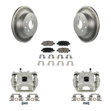 Rear Disc Brake Caliper Coated Rotor And Ceramic Pad Kit For Nissan Rogue X-Trail Select KCG-100202C