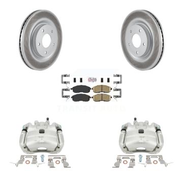 Front Disc Brake Caliper Coated Rotors And Ceramic Pads Kit For Nissan Juke KCG-100202N
