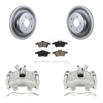 Rear Disc Brake Caliper Coated Rotors And Ceramic Pads Kit For Ford Escape C-Max KCG-100205C
