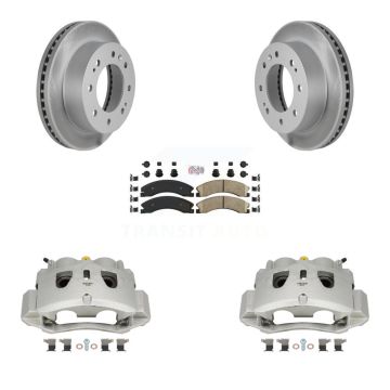 Front Brake Caliper Coat Rotor And Ceramic Pad Kit For GMC Chevrolet Sierra 2500 HD 3500 KCG-100205N