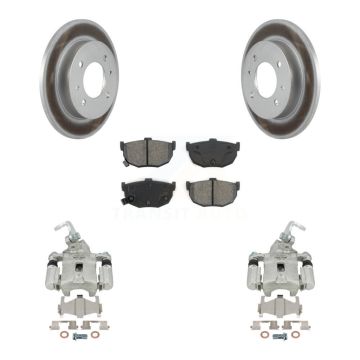 Rear Brake Caliper Coat Rotor Semi-Metallic Pad Kit For Hyundai Elantra Disc rear brakes KCG-100206S