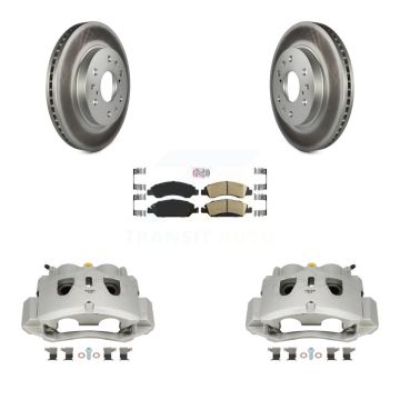 Front Disc Brake Caliper Coat Rotors Ceramic Pad Kit For 2016-2019 Chevrolet Suburban HD KCG-100207N