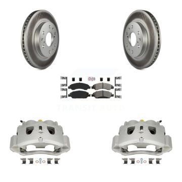 Front Brake Caliper Coat Rotor Semi-Metallic Pad Kit For 2016-2019 Chevrolet Suburban HD KCG-100208N