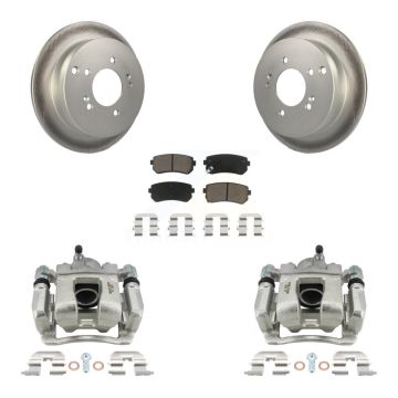 Rear Brake Caliper Coat Rotors & Ceramic Pad Kit For 2016 Kia Sportage AWD From 12 10 15 KCG-100209C