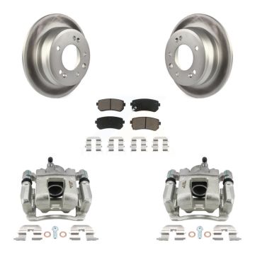 Rear Brake Caliper Coat Rotors & Ceramic Pad Kit For 2016 Kia Sportage FWD From 12 10 15 KCG-100210C