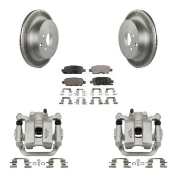 Rear Disc Brake Caliper Coated Rotors And Ceramic Pads Kit For Nissan Murano Quest KCG-100211T