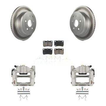 Rear Brake Caliper Coat Rotor & Ceramic Pad Kit For Lexus IS350 GS350 GS450h GS430 GS460 KCG-100212C